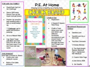 PE Choice Board