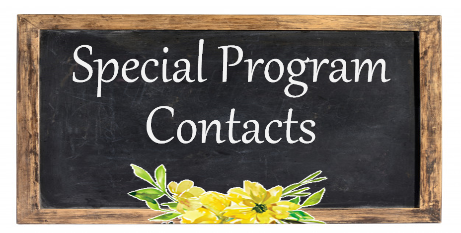 Special Programs Contacts graphic.